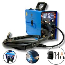 Máquina Solda Inversora 3 Em 1 Mig Sinérgica Tig Lift Mma 130a 220v Profissional Eletrodo C/ Sem Gás