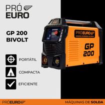 Máquina Solda Inversora GP 200A Tig Lift MMA Bivolt Portátil Pró Euro
