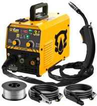 Máquina Solda Inversora Mig 130a Sem Gás 3 Em 1 Tig Eletrodo Easymig 220V The Black Tools