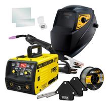 Maquina Solda Kit Mig Sem Gás Mma Tig Super Tork CIMETS-6140