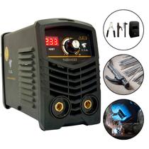 Máquina Solda Mini Inversora Mma Eletrodo 130a Portátil 220v USK C/ Acessórios Profissional Digital