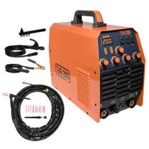 Máquina Solda Tig + Eletrodo (MMA) 200a AC/DC 220V Pró Euro