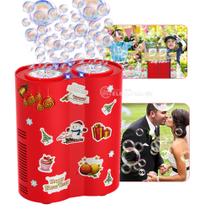 Máquina Sopradora de Bolhas de Sabão Efeito Fogos de Artifícios Para Festas e Eventos CYL559