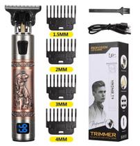 Máquina T9 Para Cabelo E Barba Lobo Rosê Usb - Trimmer