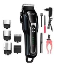 Máquina Tosa Pets Recarregável Tesoura Alicate Kemei Bivolt