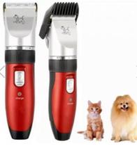 Máquina Tosa Sem Fio Bivolt Cortar Pelos Cachorro Gatos c/ Lâminas Ajustável