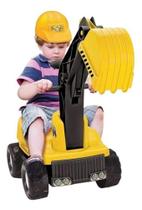 Maquina Trator Escavadeira Infantil Grande Gigante Brinquedo Cor Amarelo - Tilin