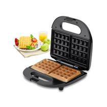 Máquina Waffle Eletrica 750w Antiaderente Be Smart 127v Preto Cozinha Facil Café da Manhã