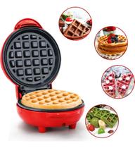Máquina Waffle Elétrica Mini Grill Forma Clássico Redonda - Mini Grill Waffle
