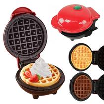 Máquina Waffle Profissional Antiaderente Redonda Doméstica