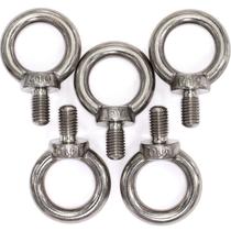 Maquinário de elevação de aço inoxidável Eyebolt M10 (5 unidades) Maquinário de elevação de aço inoxidável Eyebolt M10 (5 unidades)