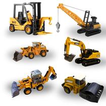 Máquinas Construção Kit Com 6 Miniaturas Articulados