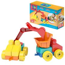 Máquinas da Blocolândia 17 peças Estimula Raciocínio Dismat