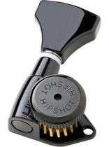 Máquinas de afinação de guitarra Hipshot 6GLO Grip-Lock 3+3 Black
