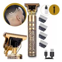 Maquininha Acabamento Recarregável Cabelo Barba Sem Fio Buda