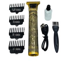 Maquininha Corta Cabelo Apara Barba Recarregável Sem Fio