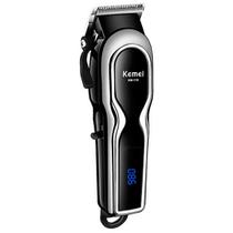 Maquininha Cortar Cabelo Barba Display Digital Km-119