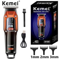 Maquininha de Acabamento Profissional Kemei KM-658 Original Lacrada Hair Clipper Lançamento
