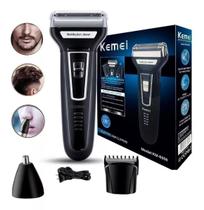 Maquininha De Cortar Cabelo Fazer A Barba Deixa Lisa KM-6776 - Kemei