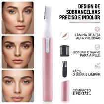 Maquininha Depiladora Facial Feminina Rosa Caneta Elétrica Aparador Sobrancelha Maquininha Depiladora Facial Feminina Rosa Caneta Elétrica Aparador Sobrancelha