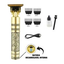 Maquininha Dragão Profissional Usb Corte Raspar Cabelo Barba Acabamento Pezinho Risco Desenho