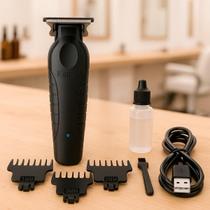 Maquininha Kemei Sem Fio Recarregável Bivolt