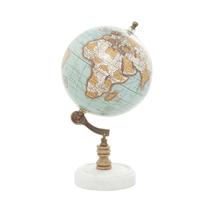 Marble Globe Deco 79 Teal com base de mármore 18x18x28cm