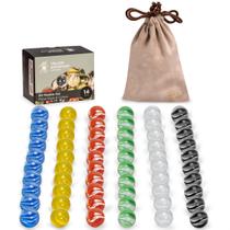 Marbles Yellow Mountain Imports translúcido de 14 mm e 60 peças