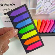Marca Página Adesivo Seta Sticky Notes Neon Transparente Pet Marker - Foforiku