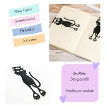 Marca Página Gatinho Curioso-Preto-Acrilico-Buendia