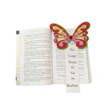 Marca Página Personalizado Frase de Borboleta Glitter Luxo Marcador Livro Marca Página Personalizado Frase de Borboleta Glitter Luxo Marcador Livro