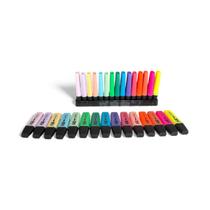 Marca Texto 15 Cores Chanfrado com Suporte