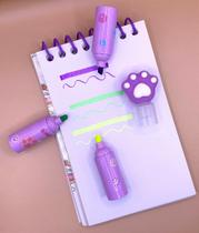 Marca Texto 3 em 1 Patinha Neon - 3 Cores Vibrantes