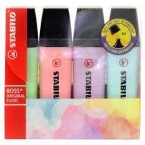 Marca Texto 4 Cores Stabilo Boss Marca Texto 4 Cores Stabilo Boss