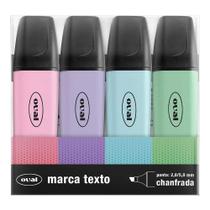 Marca Texto 4 cores Tons Pastel, Oval