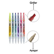 Marca Texto Apagavel 6 Cores Grife Apague Sem Apagar O Texto - Kaz