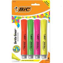 Marca Texto Bic Bic Brite Liner 4 Unidades