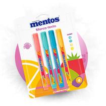 Marca Texto Blíster com 4 Cores Mentos Destaq Compactor com Cheirinho