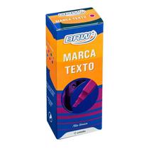 Marca Texto BRW Fluorescente 12 Und Roxo