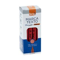 Marca Texto BRW Fluorescente 12 Und Vermelho