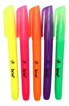 Marca Texto BRW Fluorescente Cores Sortidas 5 unid. - CA2010 Marca Texto BRW Fluorescente Cores Sortidas 5 unid. - CA2010