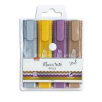 Marca Texto BRW Metallic 4 Cores