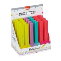 Marca Texto BRW Square - Amarelo, Roxo, Verde Água e Rosa