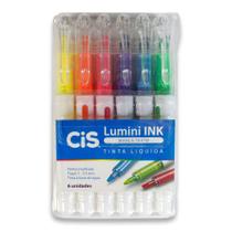 Marca Texto Cis Lumini Ink Tinta Líquida 6 Unidades 52-7443