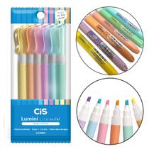 Marca Texto Cis Lumini Lite Pastel Estojo com 6 Cores