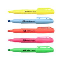 Marca Texto Cis Lumini Mini 5 Cores Neon