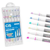 Marca Texto Cis Lunini Ex Slim Apagável estojo Com 6 Cores Marca Texto Cis Lunini Ex Slim Apagável estojo Com 6 Cores