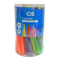 Marca-texto CIS Neon Lumini Lite Ponta Chanfrada Tinta Resistente Caixa 36 Unidades 6 Cores Neon Marca-texto CIS Neon Lumini Lite Ponta Chanfrada Tinta Resistente Caixa 36 Unidades 6 Cores Neon