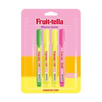 Marca Texto com 4 Cores Fruit-tella com Cheirinho Compactor Marca Texto com 4 Cores Fruit-tella com Cheirinho Compactor