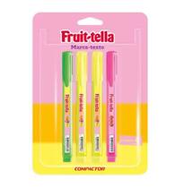 Marca Texto Compactor FruitTella - Kit com 4Un Marca Texto Compactor FruitTella - Kit com 4Un